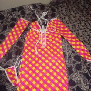 COPY - 4 piece glow in the dark Stripergirl dress…